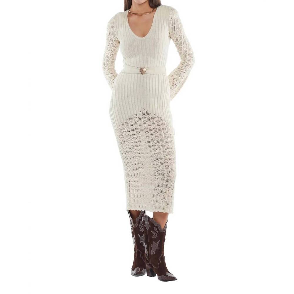 NEW CAPITTANA rochelle midi dress in ivory